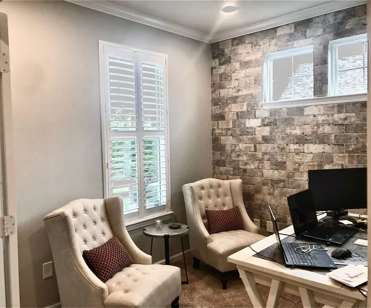 Custom shades measured and installed in Avon
